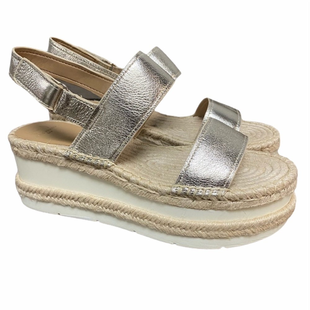 Marc Fisher | Gallia Platform Gold Leather Sandals